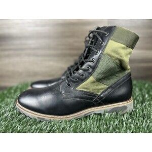 Carbon Elements camo Mens 9 Black Lace Up‎ Lite Weight Work Boots Lug Sole